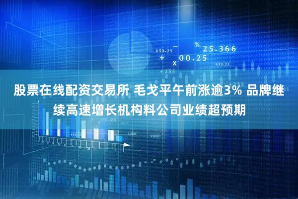 股票在线配资交易所 毛戈平午前涨逾3% 品牌继续高速增长机构料公司业绩超预期